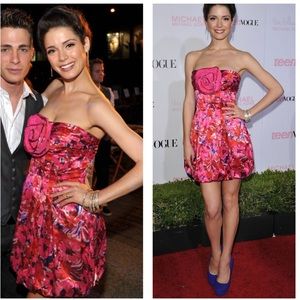 BCBGMaxAzria Pink and Purple Floral Mini Dress